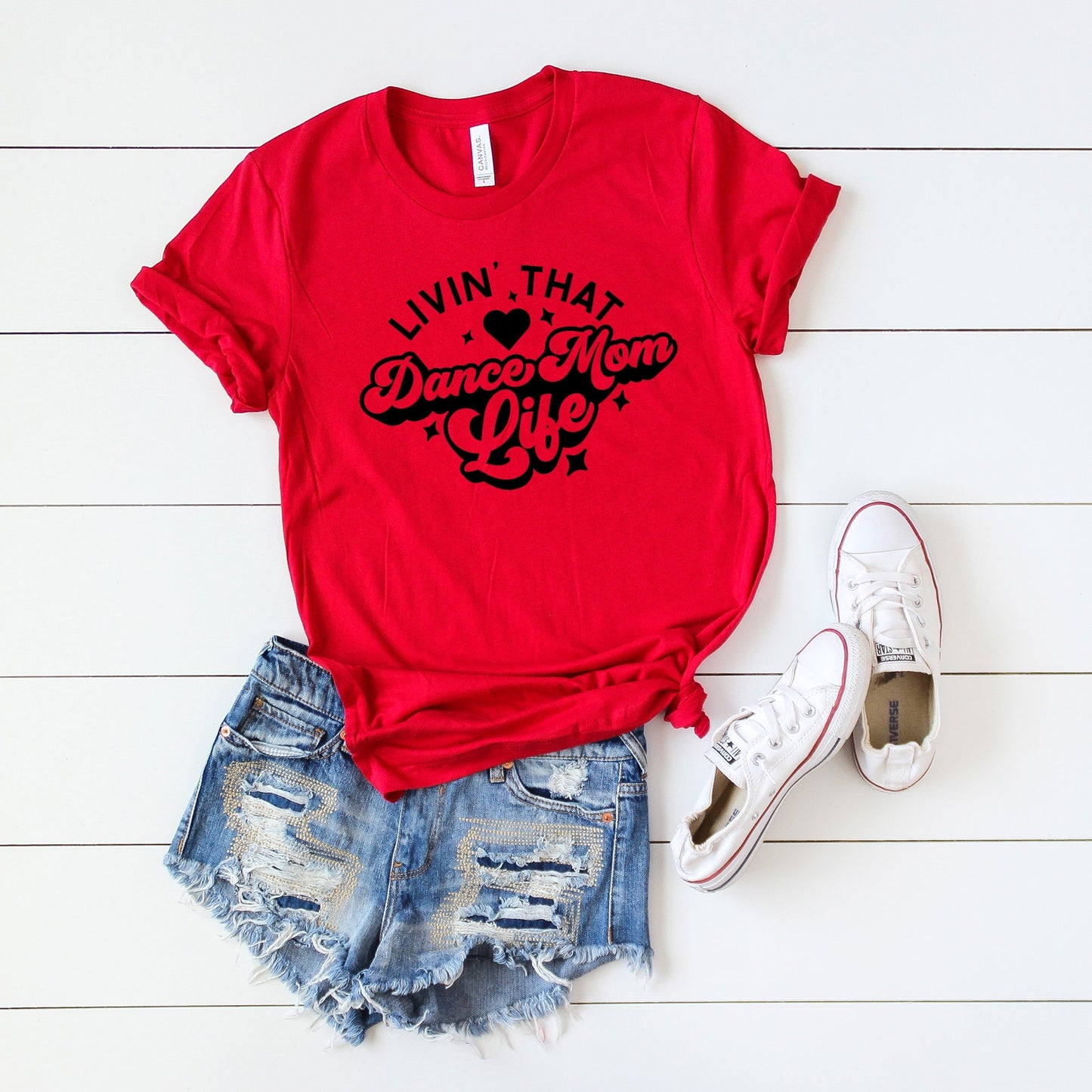 Livin' That Dance Mom Life | Short Sleeve Crew Neck