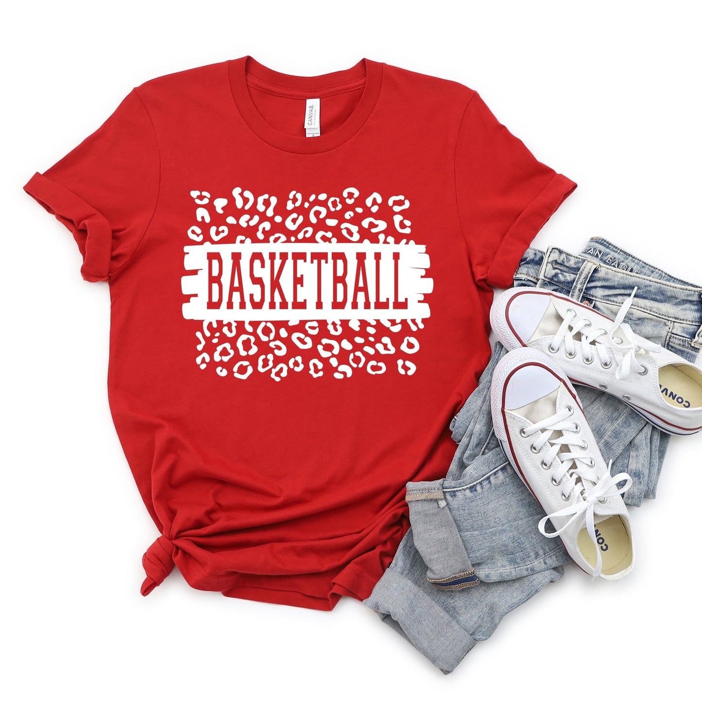 Basketball Leopard | Short Sleeve Crew Neck