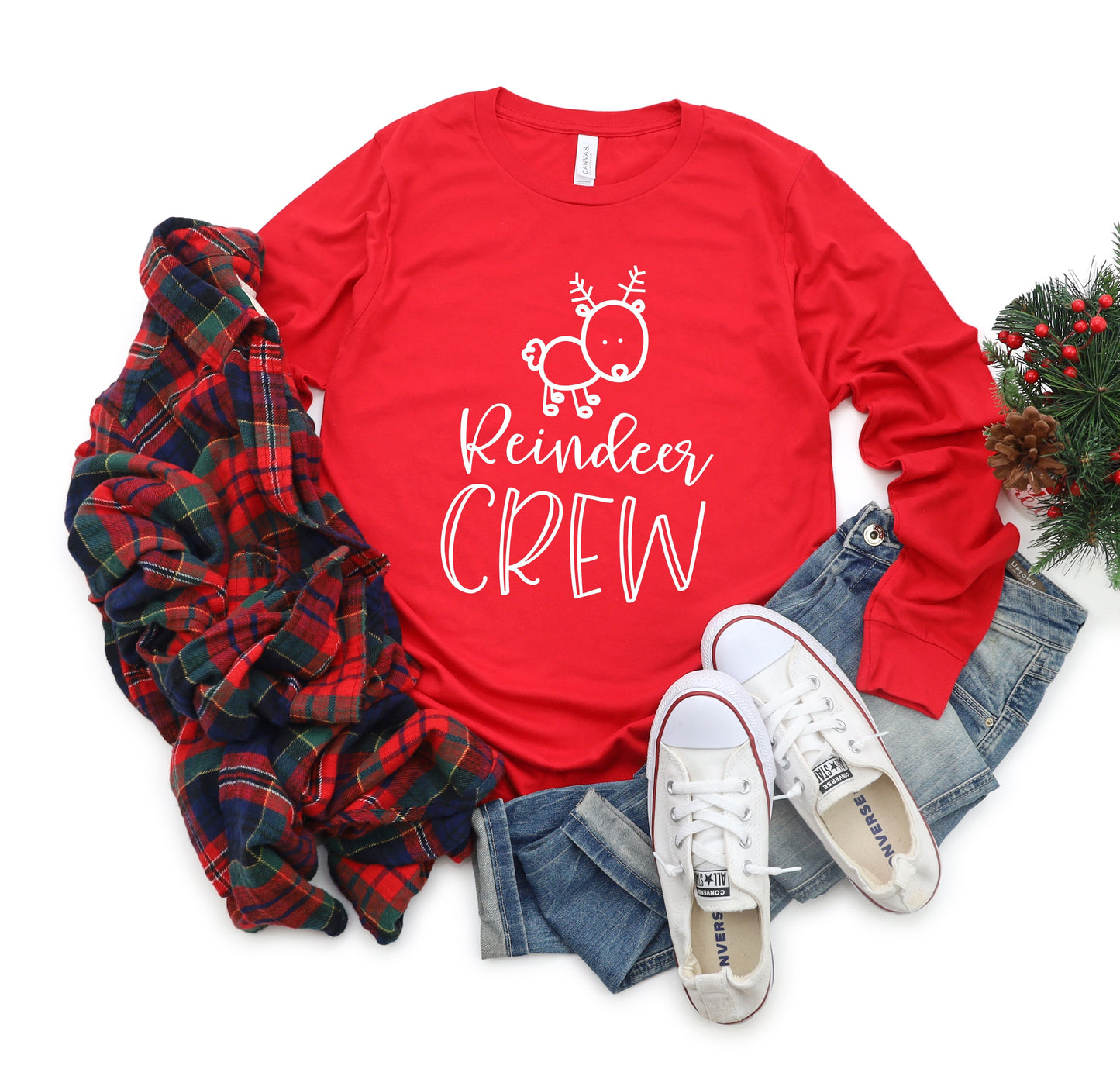 Reindeer Crew | Long Sleeve Crew Neck