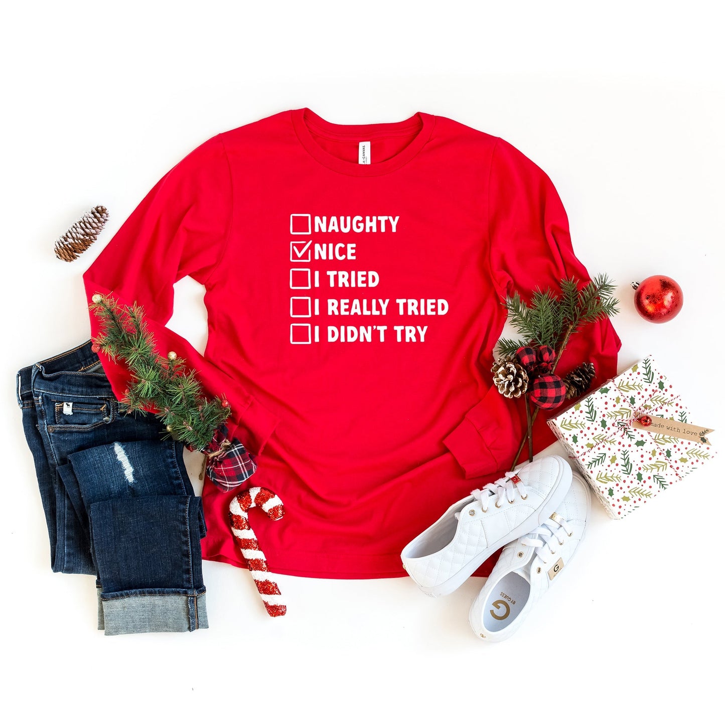 Nice-Nice List | Long Sleeve Crew Neck