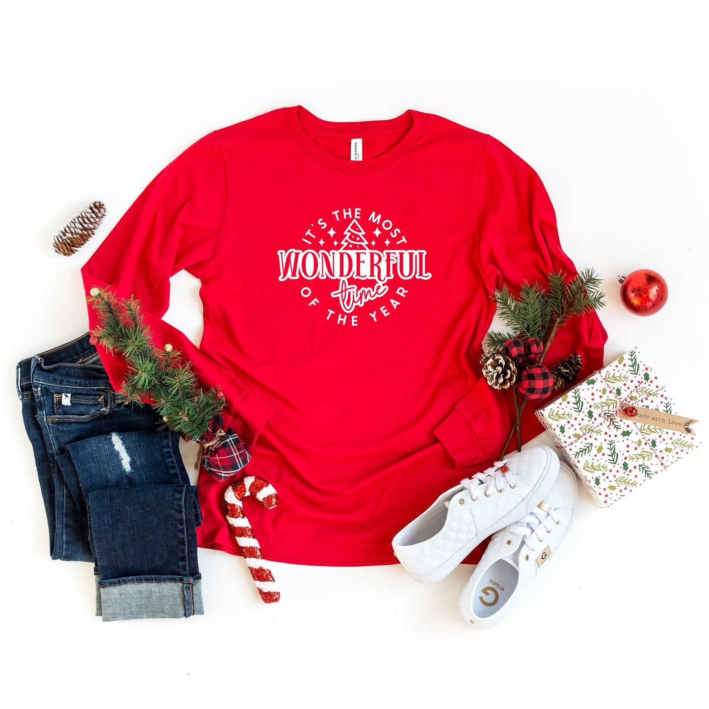 It's The Most Wonderful Time Tree | Long Sleeve Crew Neck