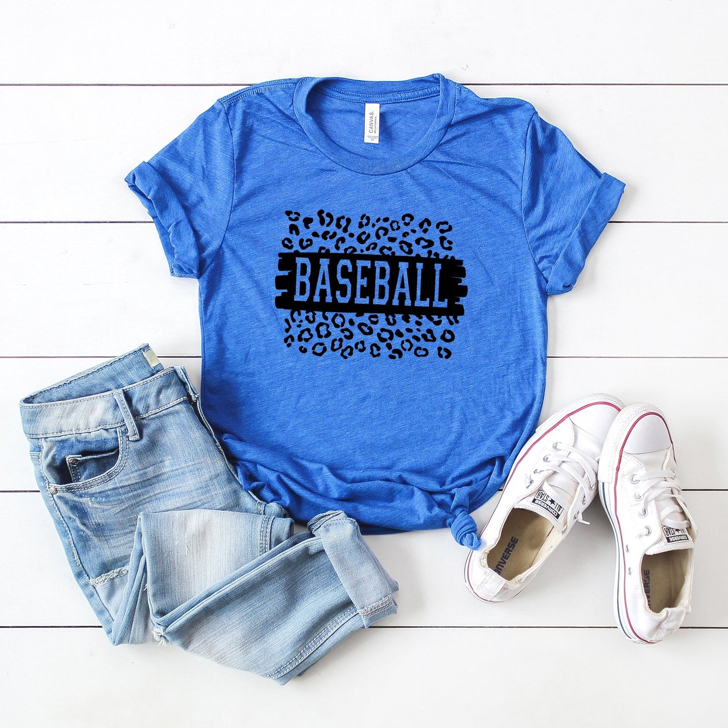 Baseball Leopard | Short Sleeve Crew Neck