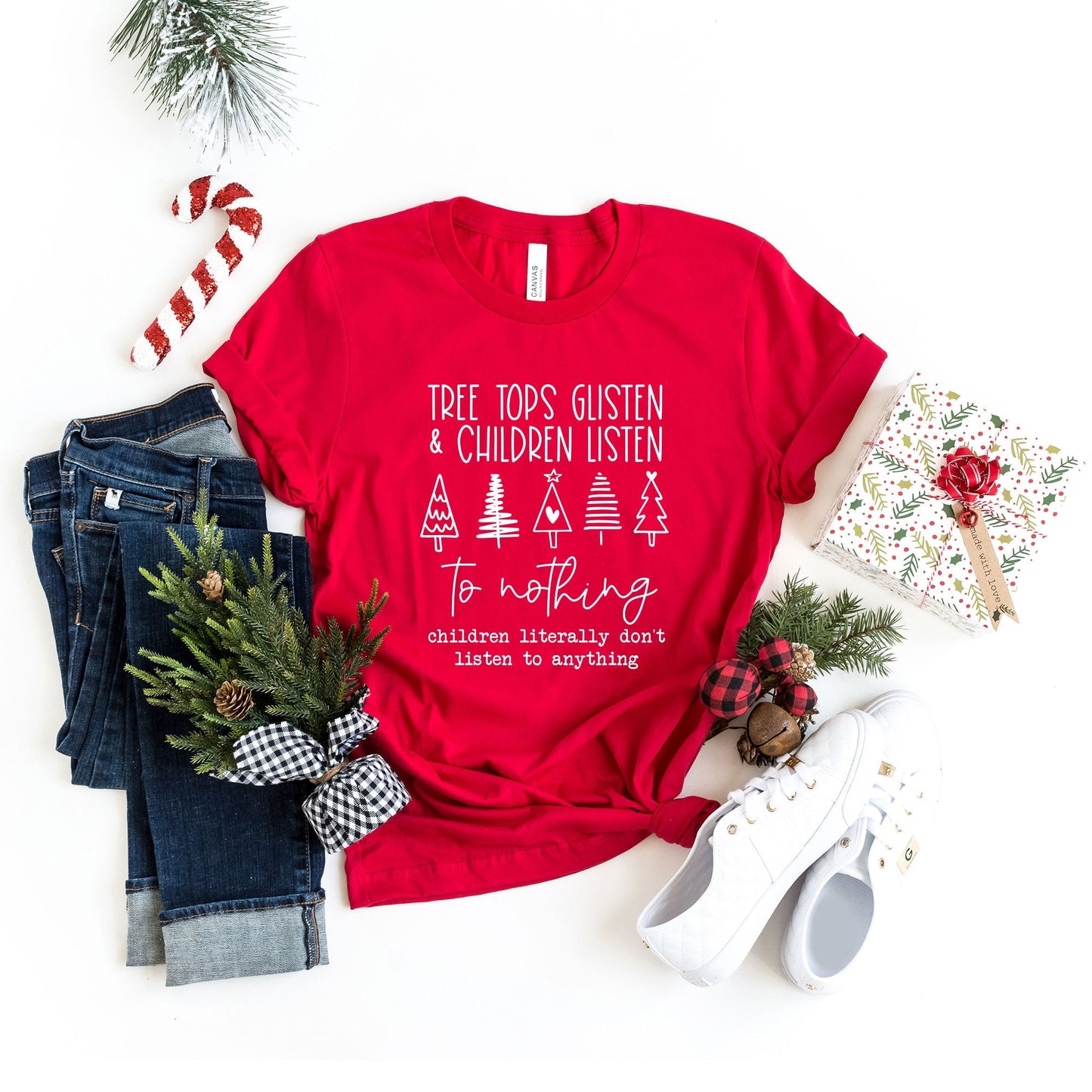 Treetops Glisten And Children Listen To Nothing | Short Sleeve Crew Neck