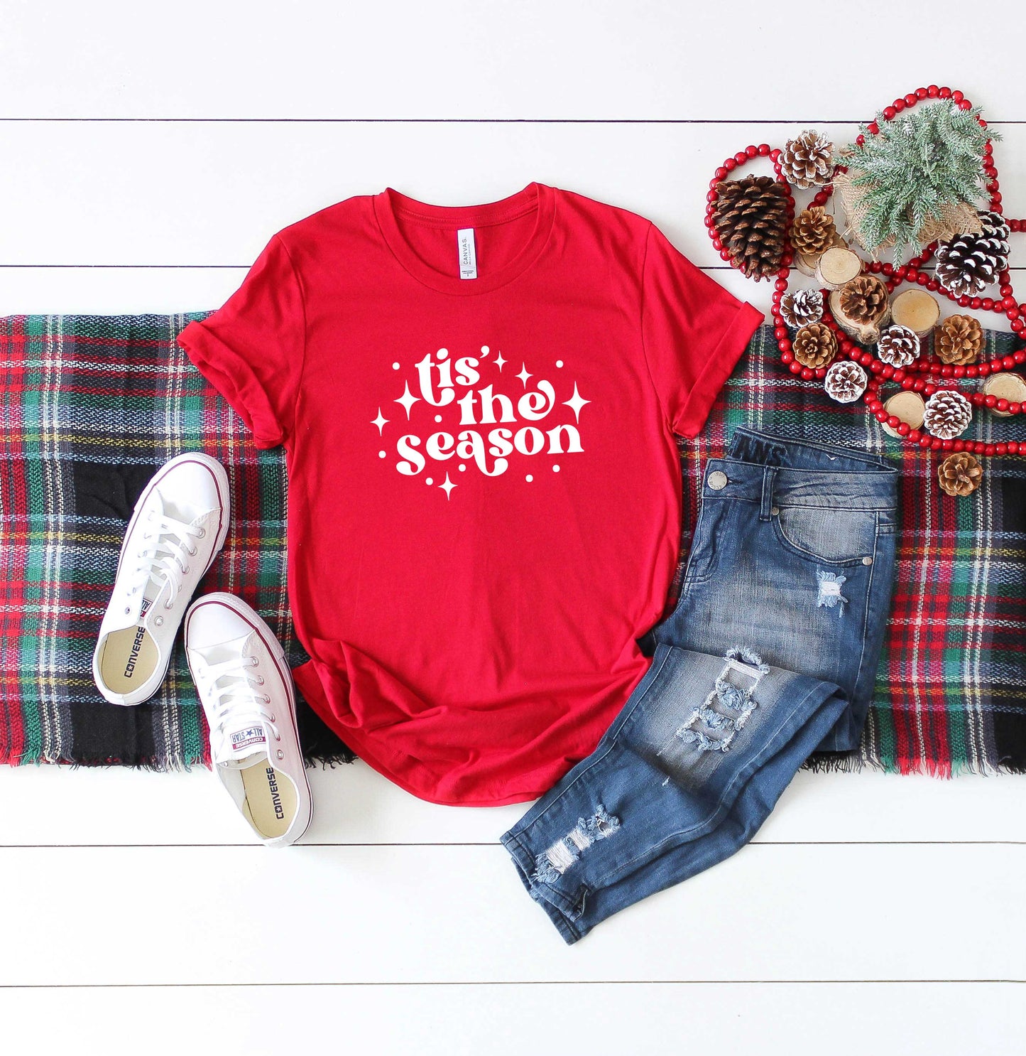 Whimsical Tis The Season | Short Sleeve Crew Neck