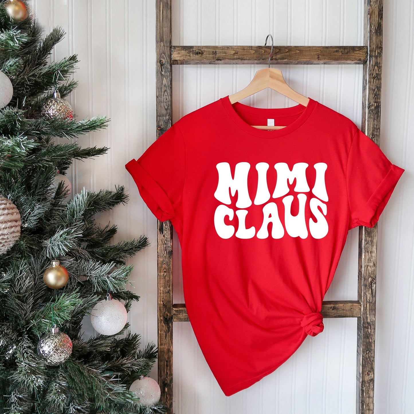 Mimi Claus Wavy | Short Sleeve Crew Neck