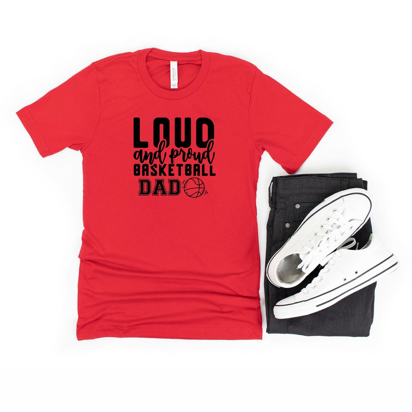Loud And Proud Basketball Dad | Short Sleeve Crew Neck