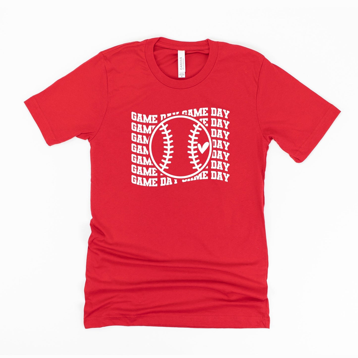 Baseball Game Day Stacked | Short Sleeve Crew Neck