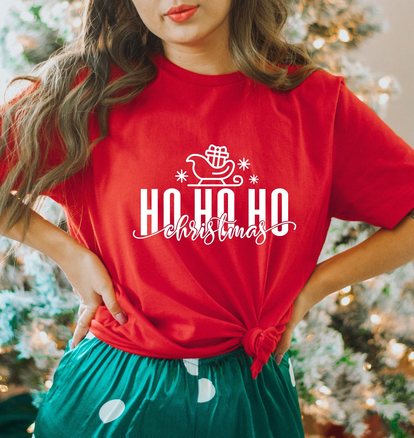 Sleigh Ho Ho Ho | Short Sleeve Crew Neck