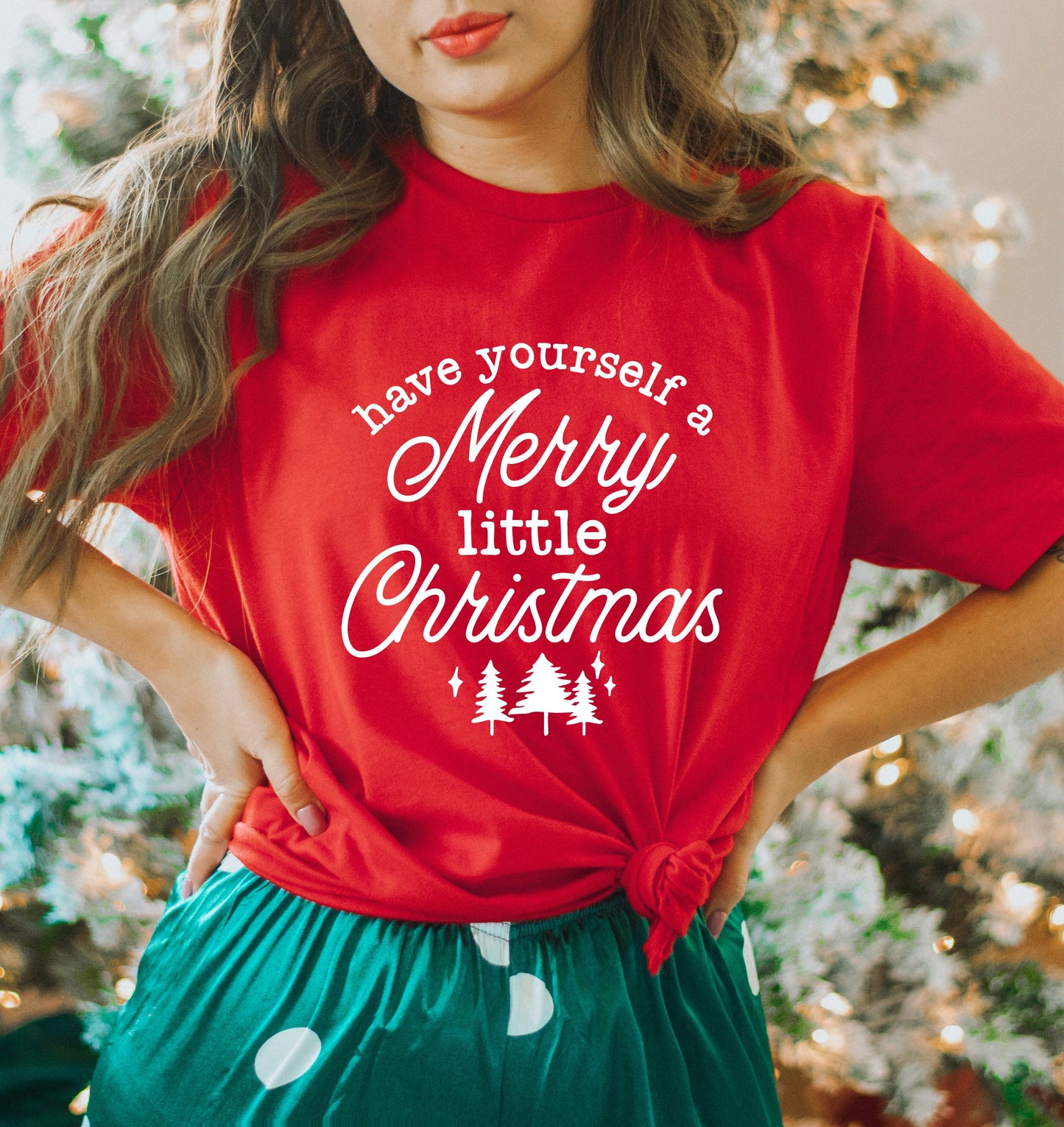 Merry Little Christmas Trees | Short Sleeve Crew Neck