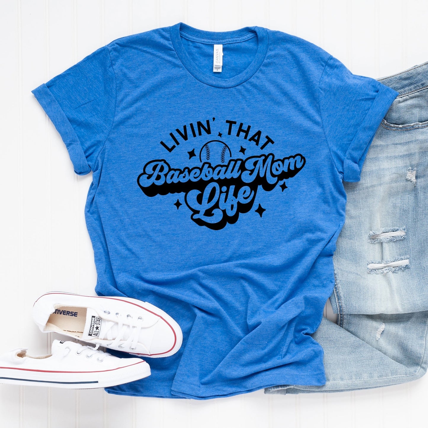 Baseball Mom Life | Short Sleeve Crew Neck