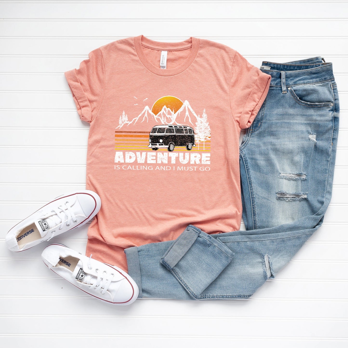 Adventure is Calling Retro | Short Sleeve Graphic Tee