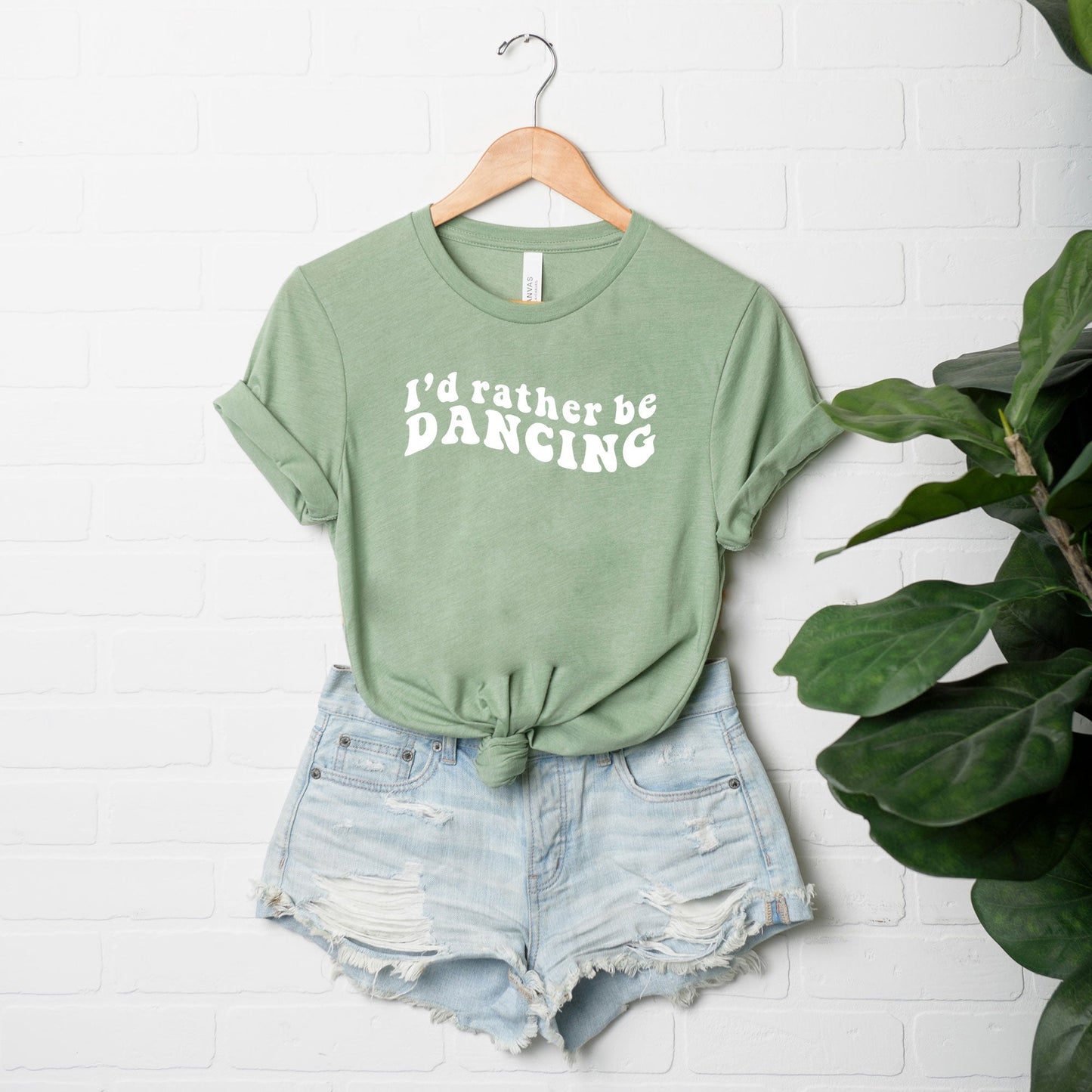 I'd Rather Be Dancing Wavy | Short Sleeve Crew Neck