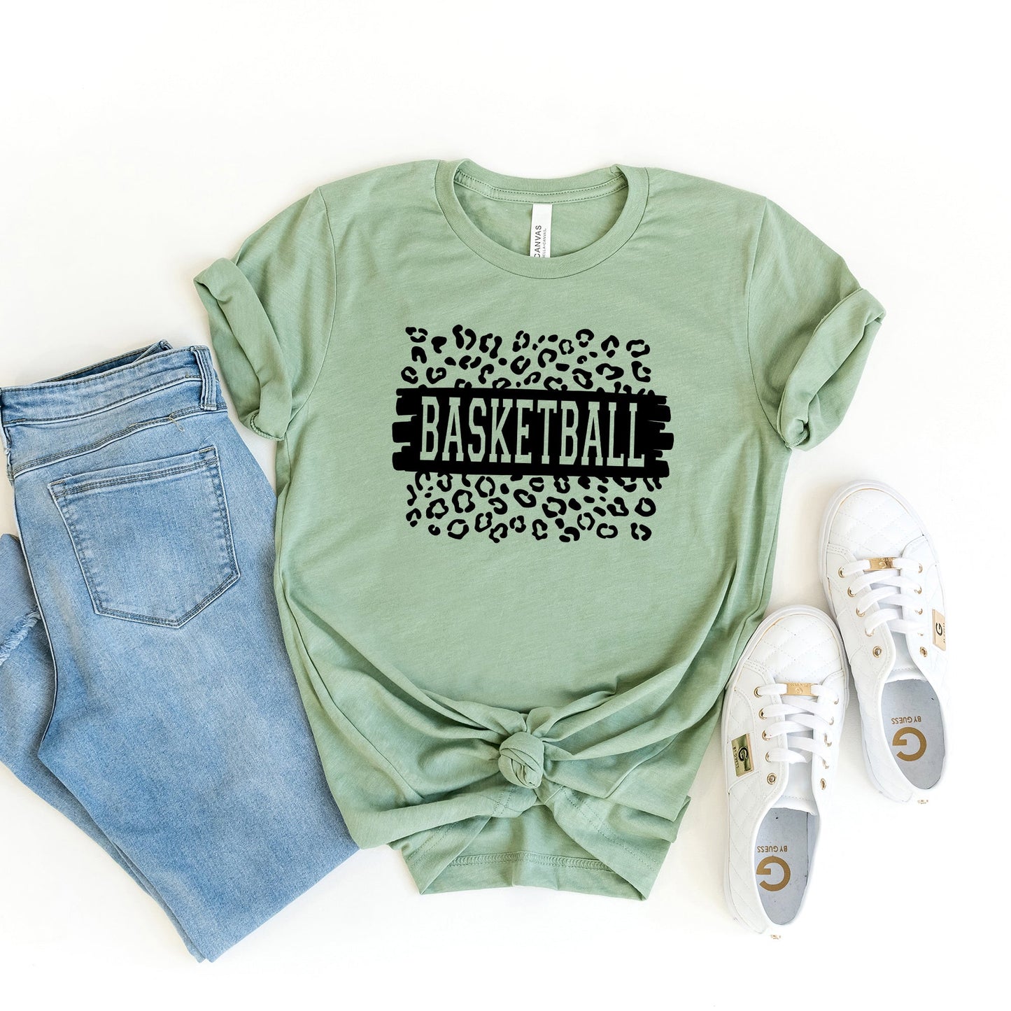 Basketball Leopard | Short Sleeve Crew Neck