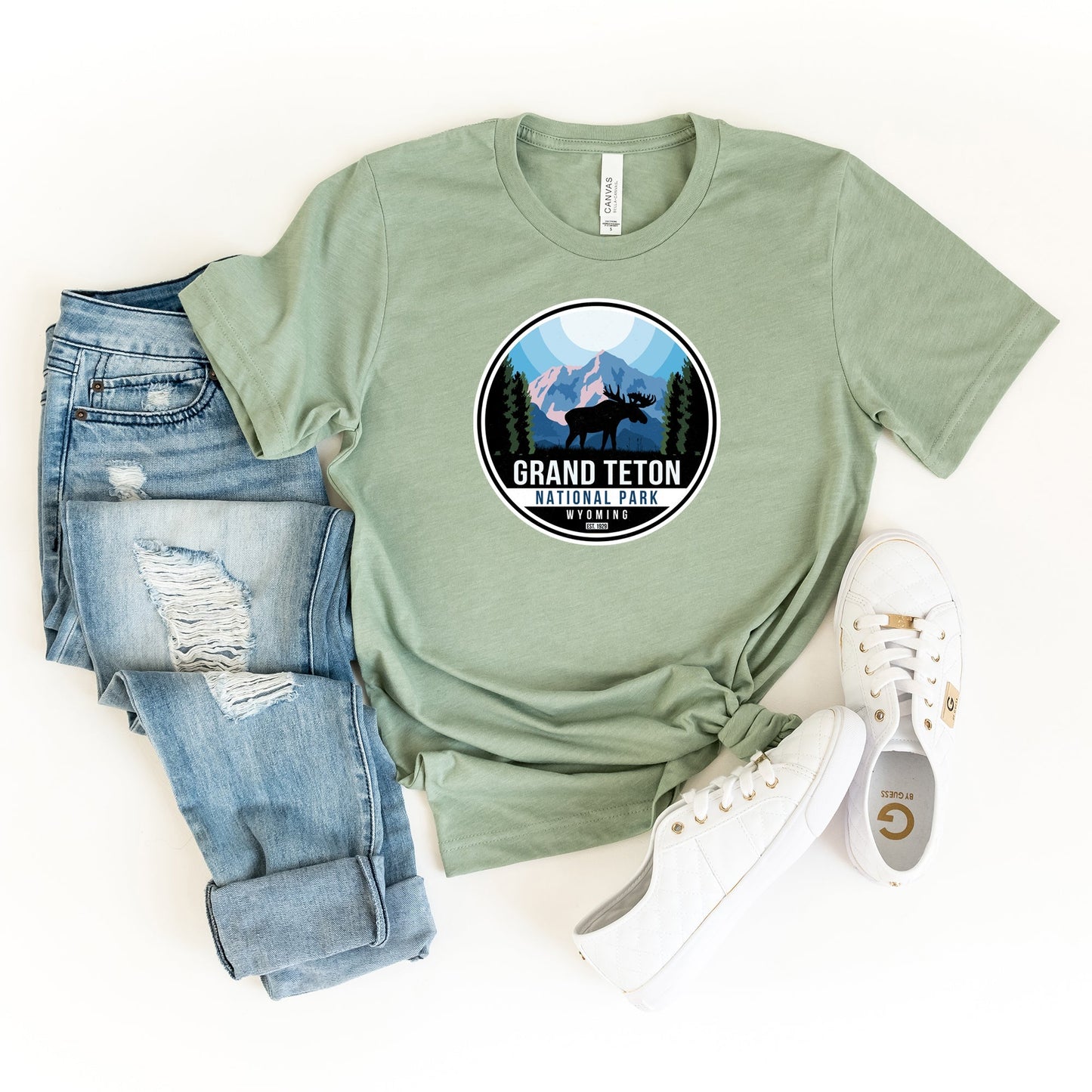 Grand Teton National Park Badge | Short Sleeve Crew Neck