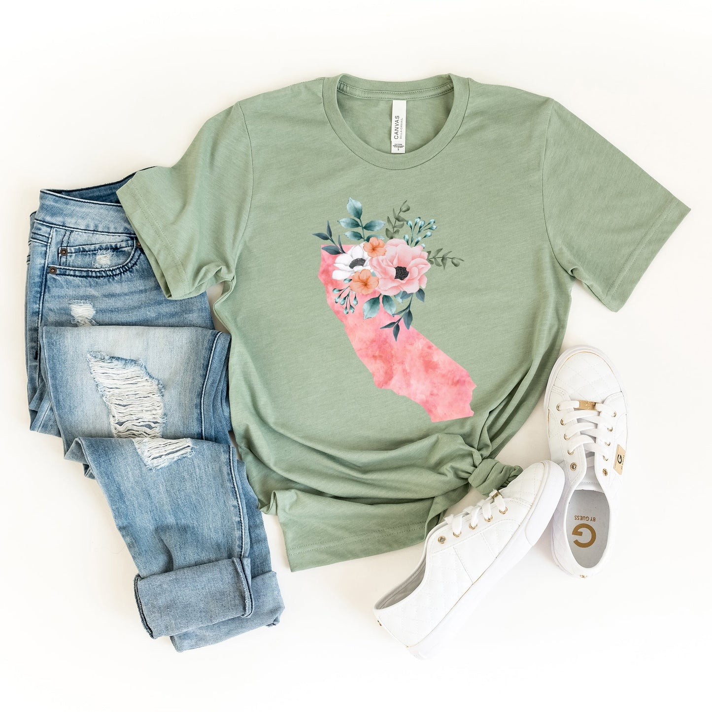 California Watercolor | Short Sleeve Crew Neck | State Tee