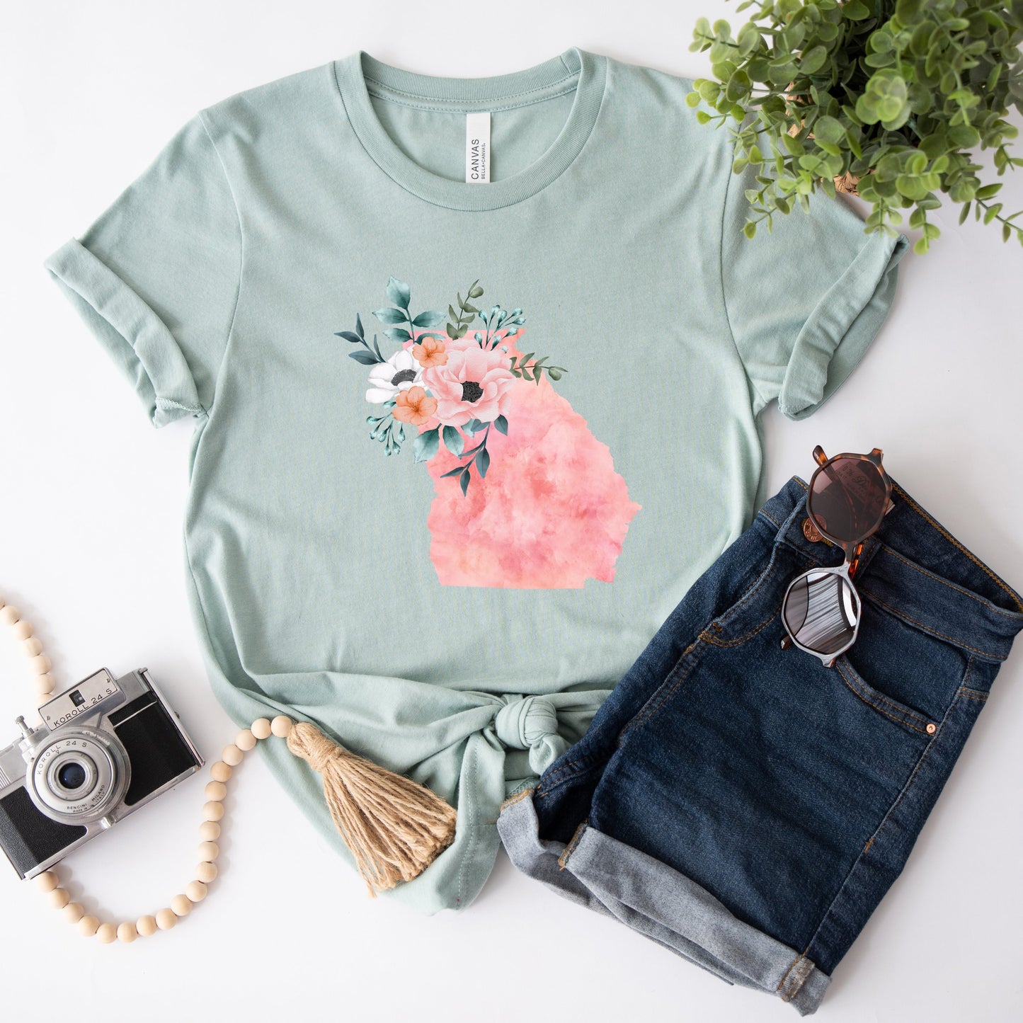 Georgia Watercolor | Short Sleeve Crew Neck | State Tee