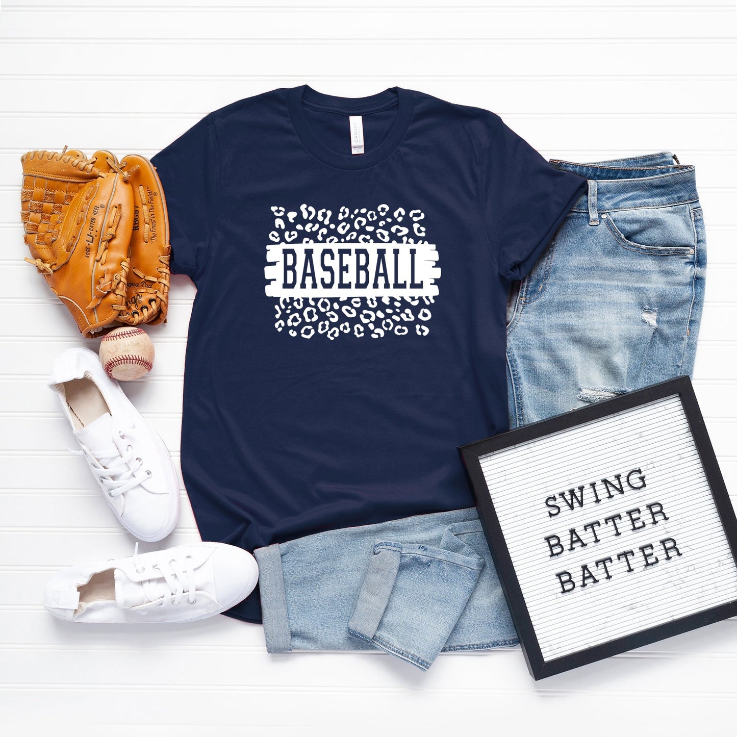 Baseball Leopard | Short Sleeve Crew Neck