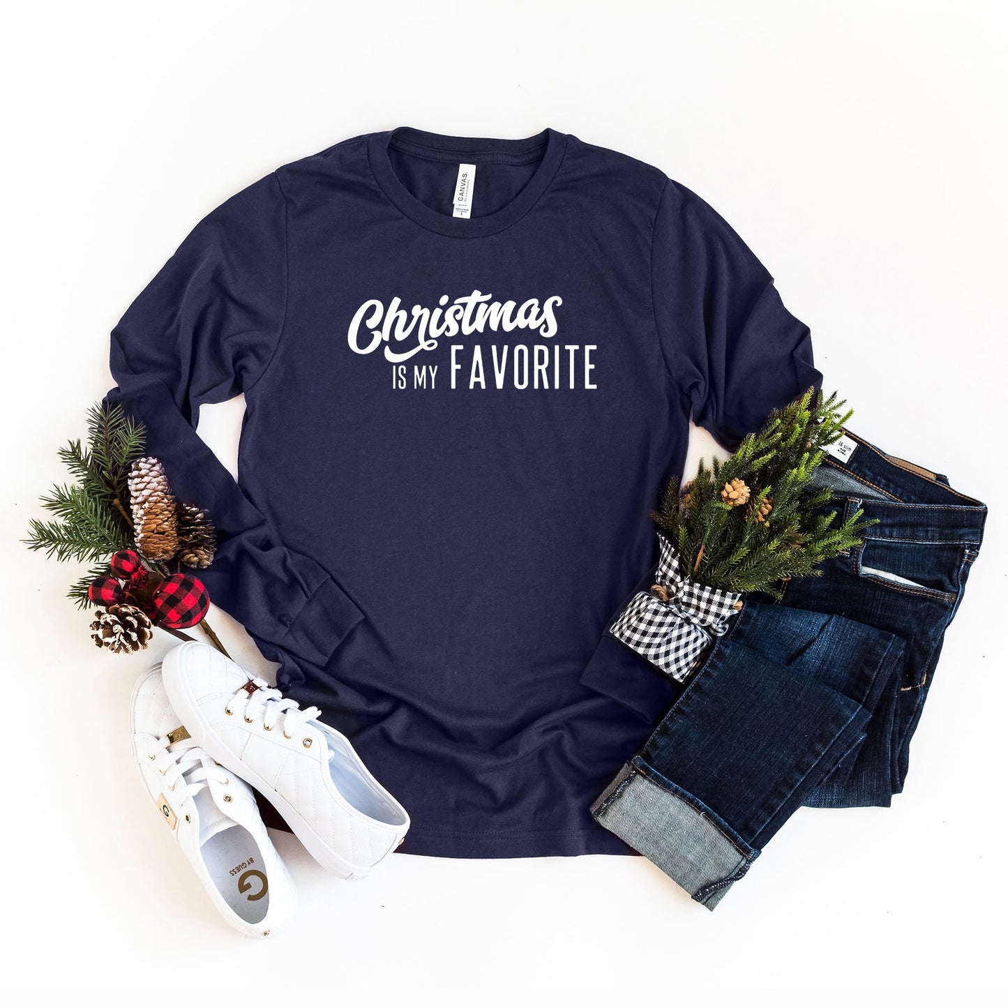 Christmas Is My Favorite | Long Sleeve Crew Neck