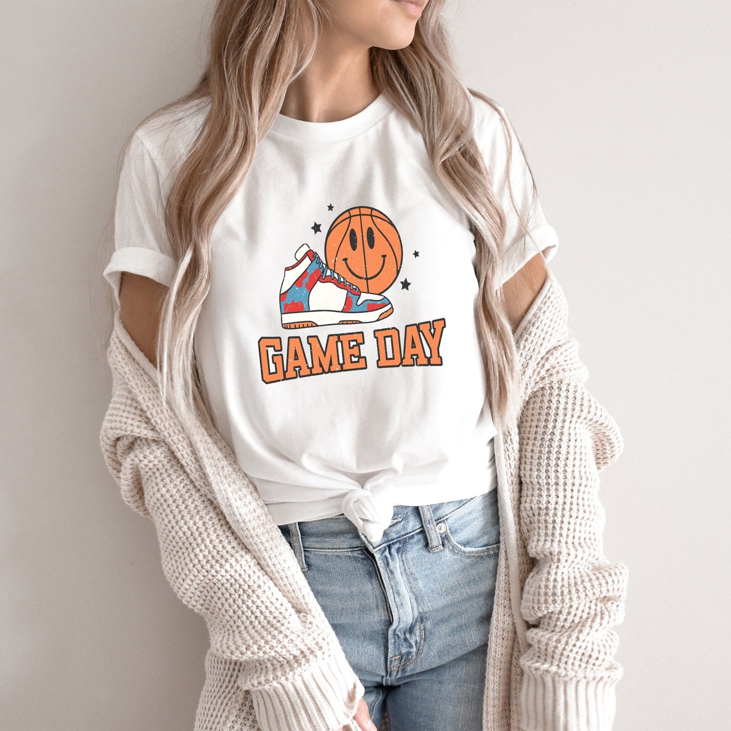 Vintage Game Day Basketball | Short Sleeve Graphic Tee