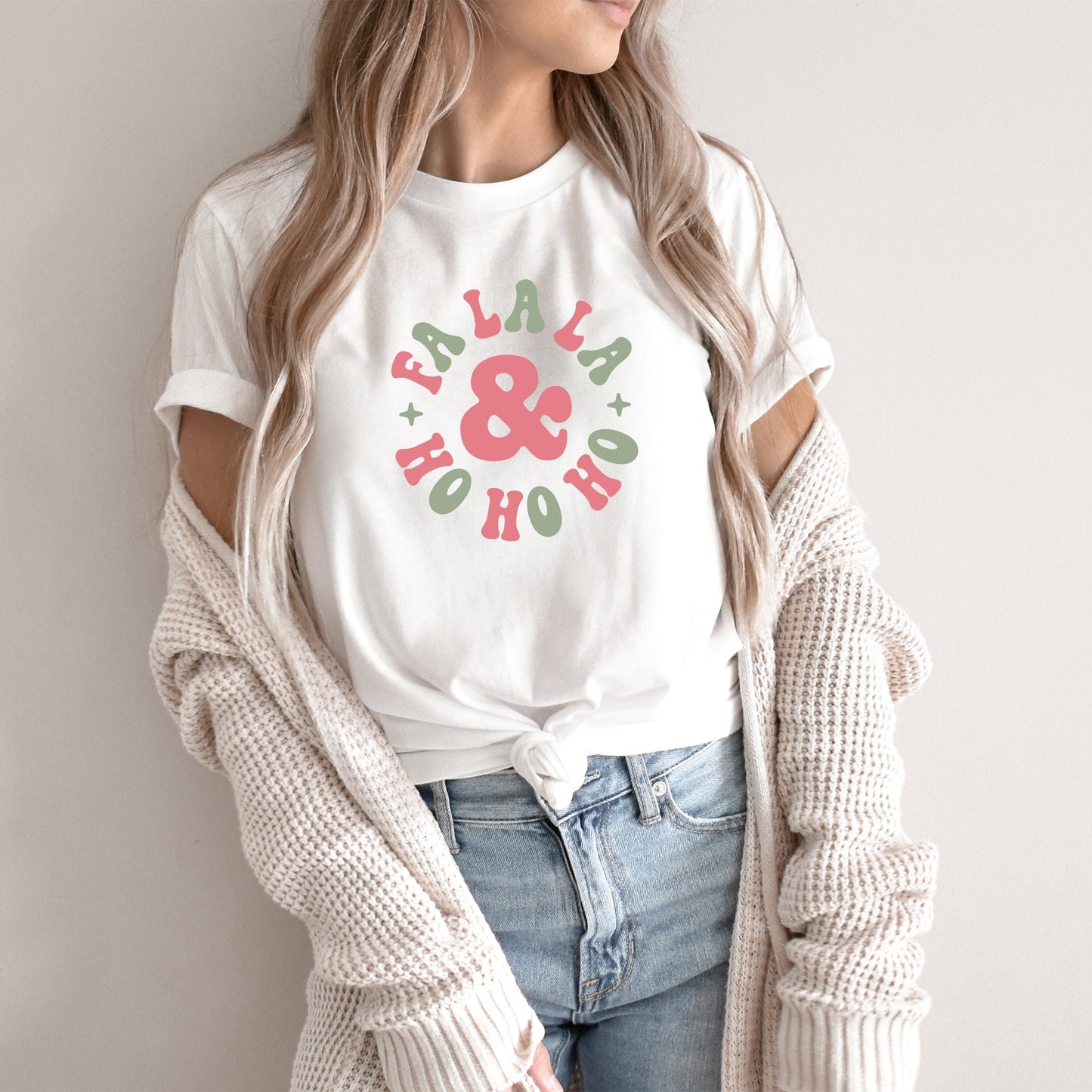 Fall La La And Ho Ho Ho | Short Sleeve Crew Neck