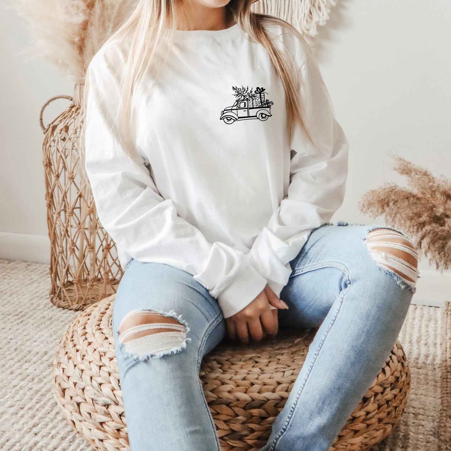 Truck With Gifts Mini | Long Sleeve Crew Neck