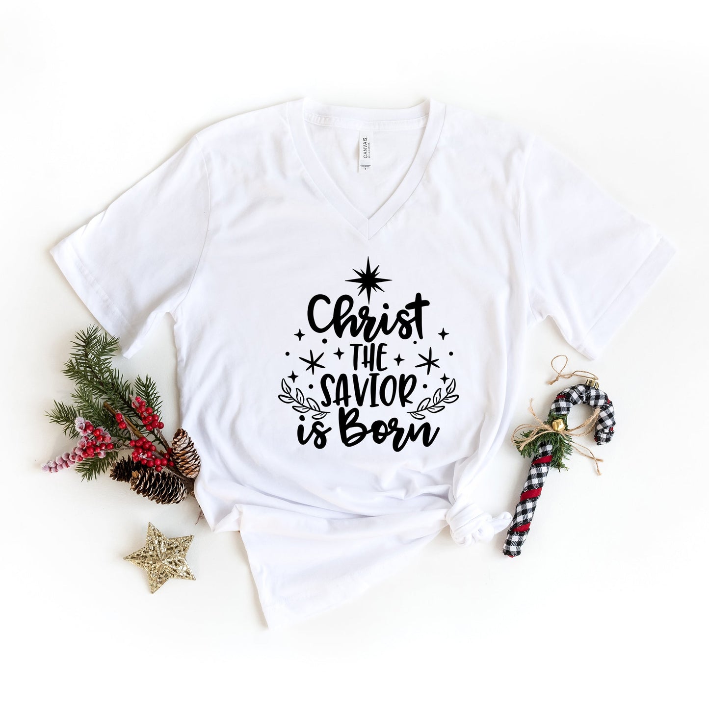 The Savior Is Born Star | Short Sleeve V-Neck