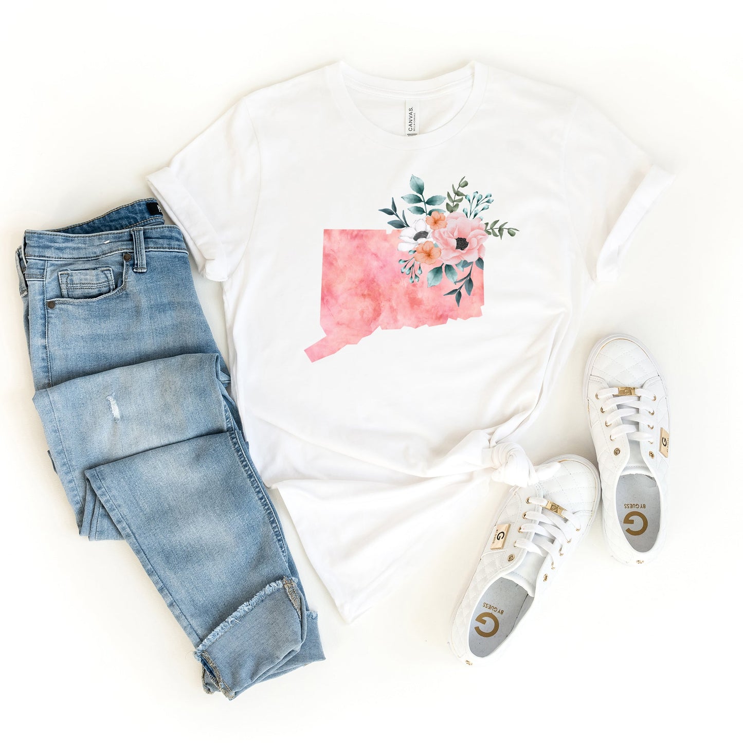 Connecticut Watercolor | Short Sleeve Crew Neck | State Tee