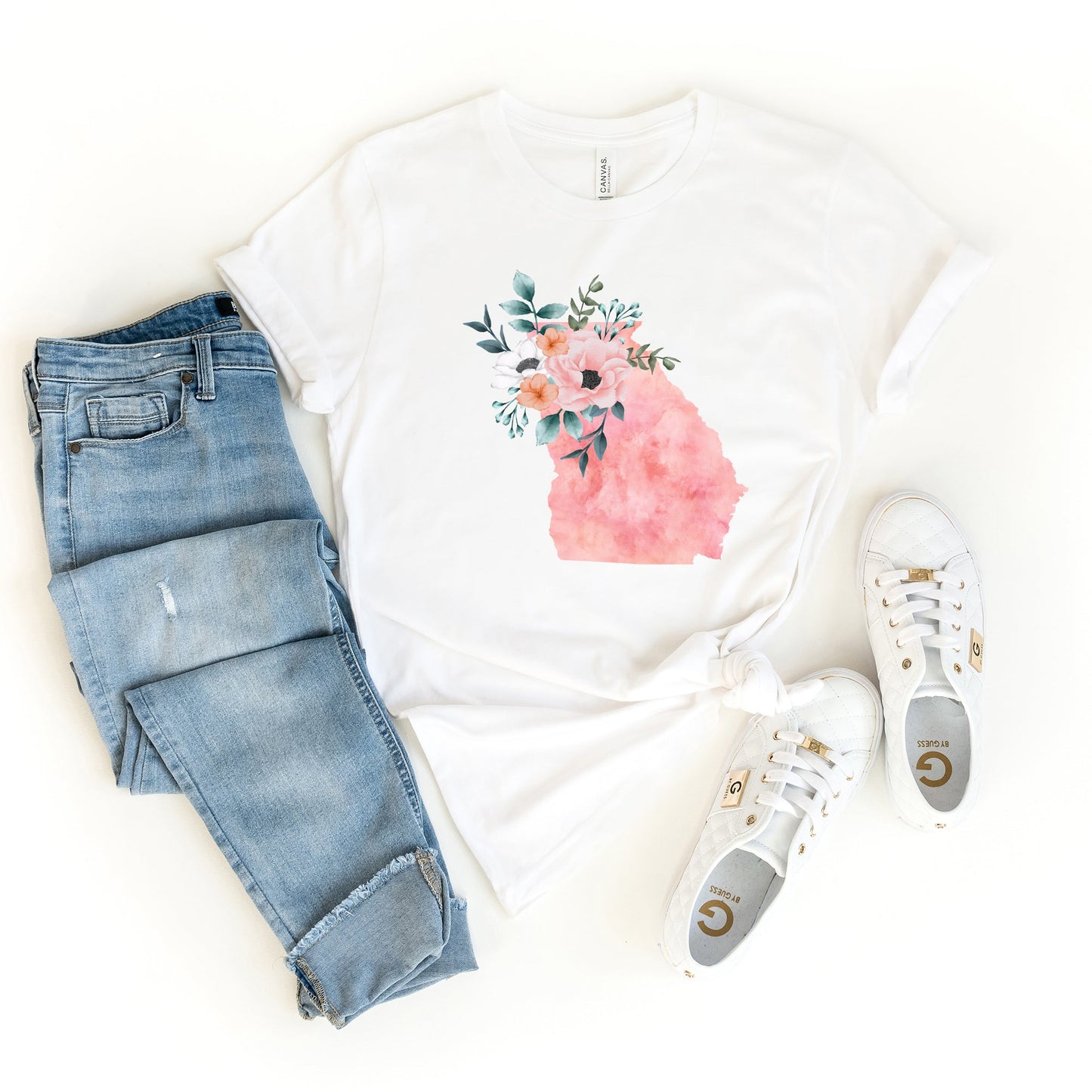 Georgia Watercolor | Short Sleeve Crew Neck | State Tee