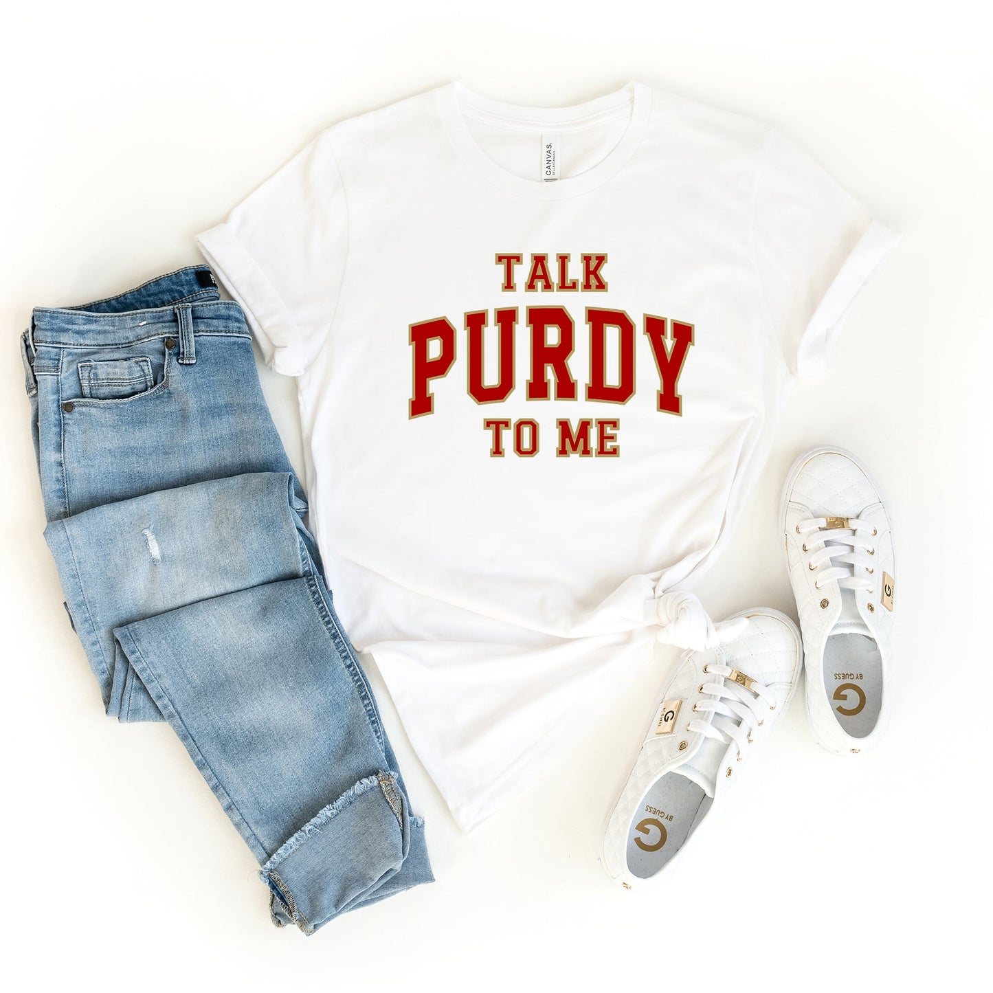 Varsity Talk Purdy To Me |Short Sleeve Crew Neck