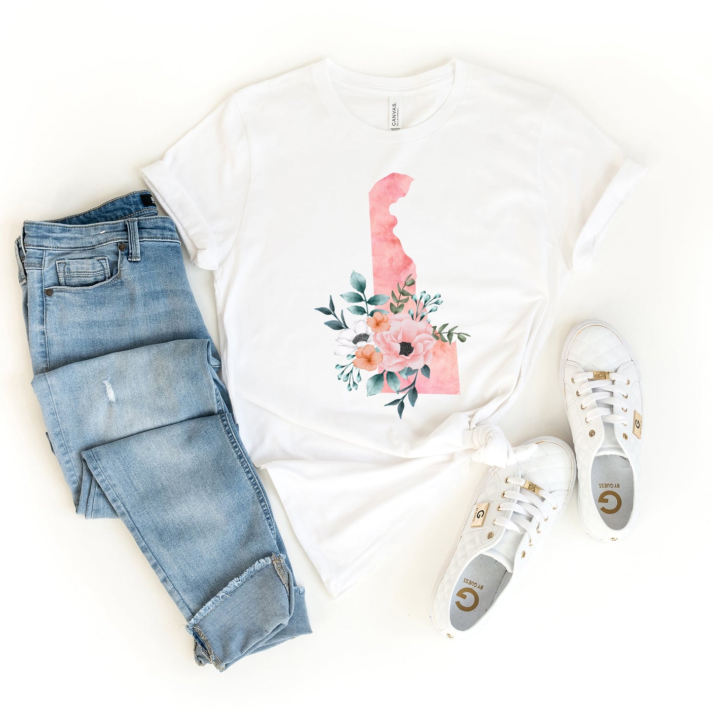 Delaware Watercolor | Short Sleeve Crew Neck | State Tee