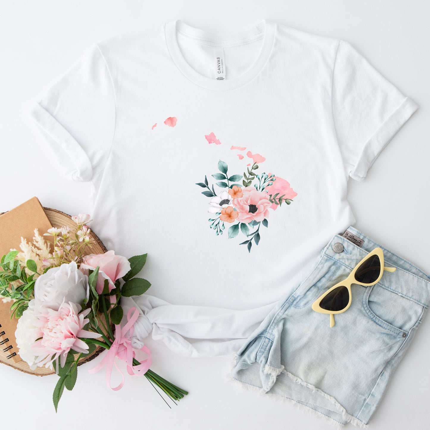 Hawaii Watercolor | Short Sleeve Crew Neck | State Tee