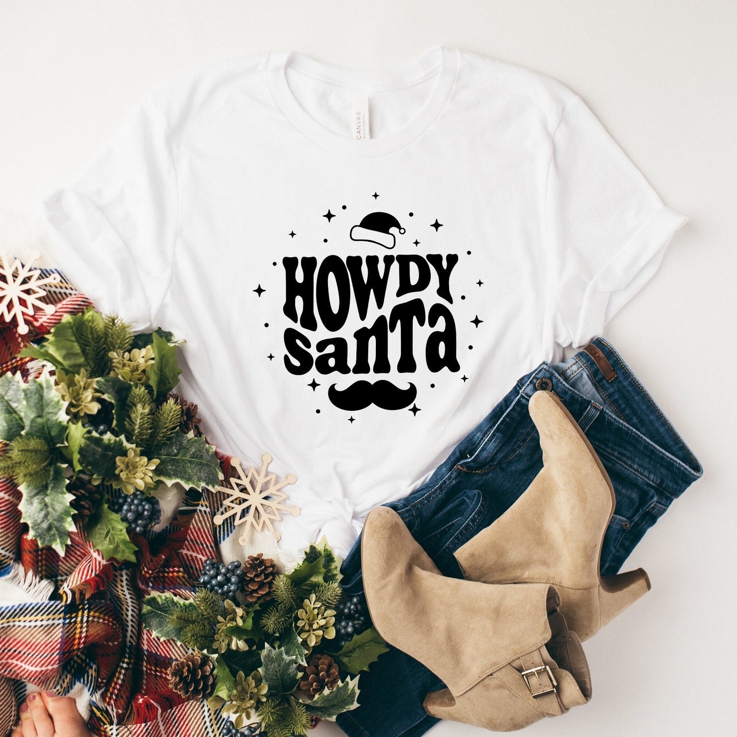 Howdy Santa | Short Sleeve Crew Neck