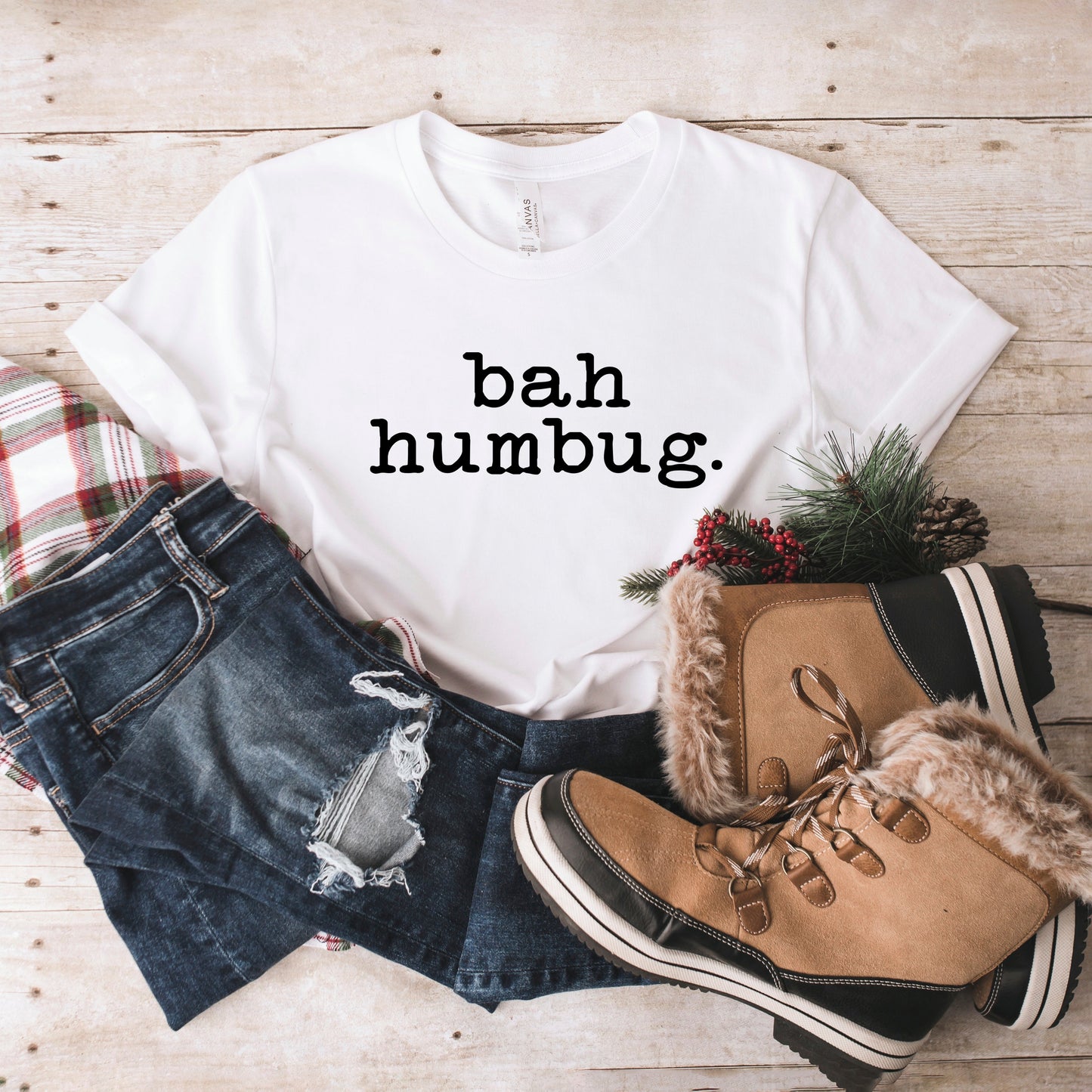 Bah Humbug - Typewriter | Short Sleeve Crew Neck