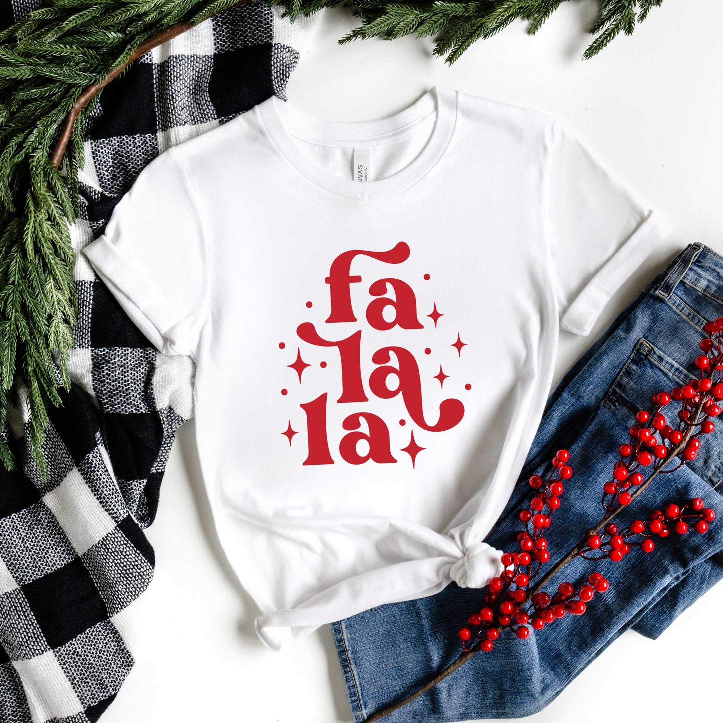 Whimsical Fa La La | Short Sleeve Crew Neck