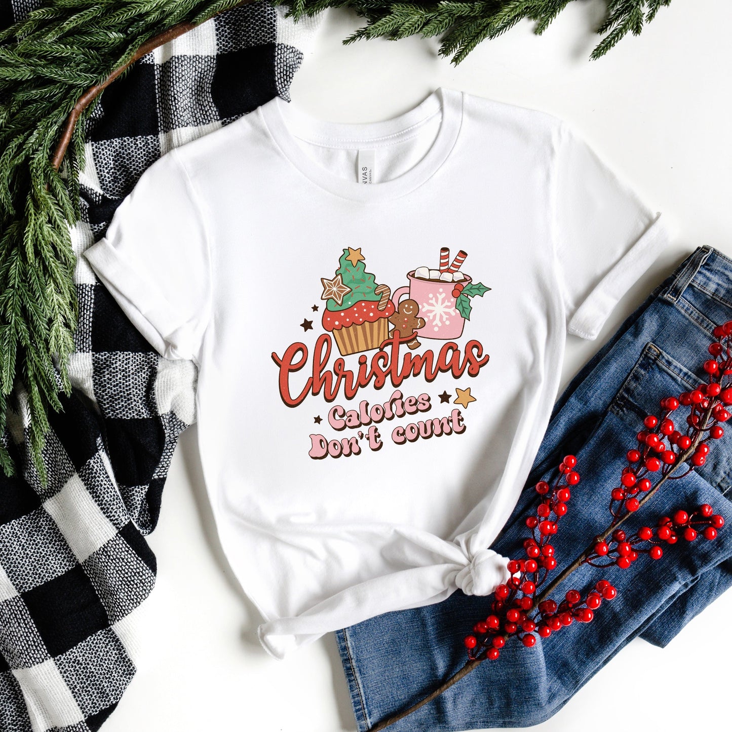 Christmas Calories Don't Count | Short Sleeve Crew Neck