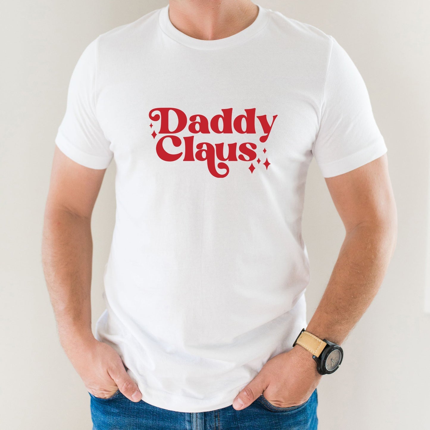 Daddy Claus Stars | Short Sleeve Crew Neck
