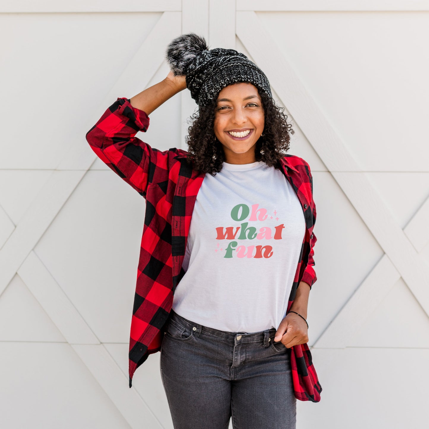 Retro Oh What Fun | Short Sleeve Crew Neck
