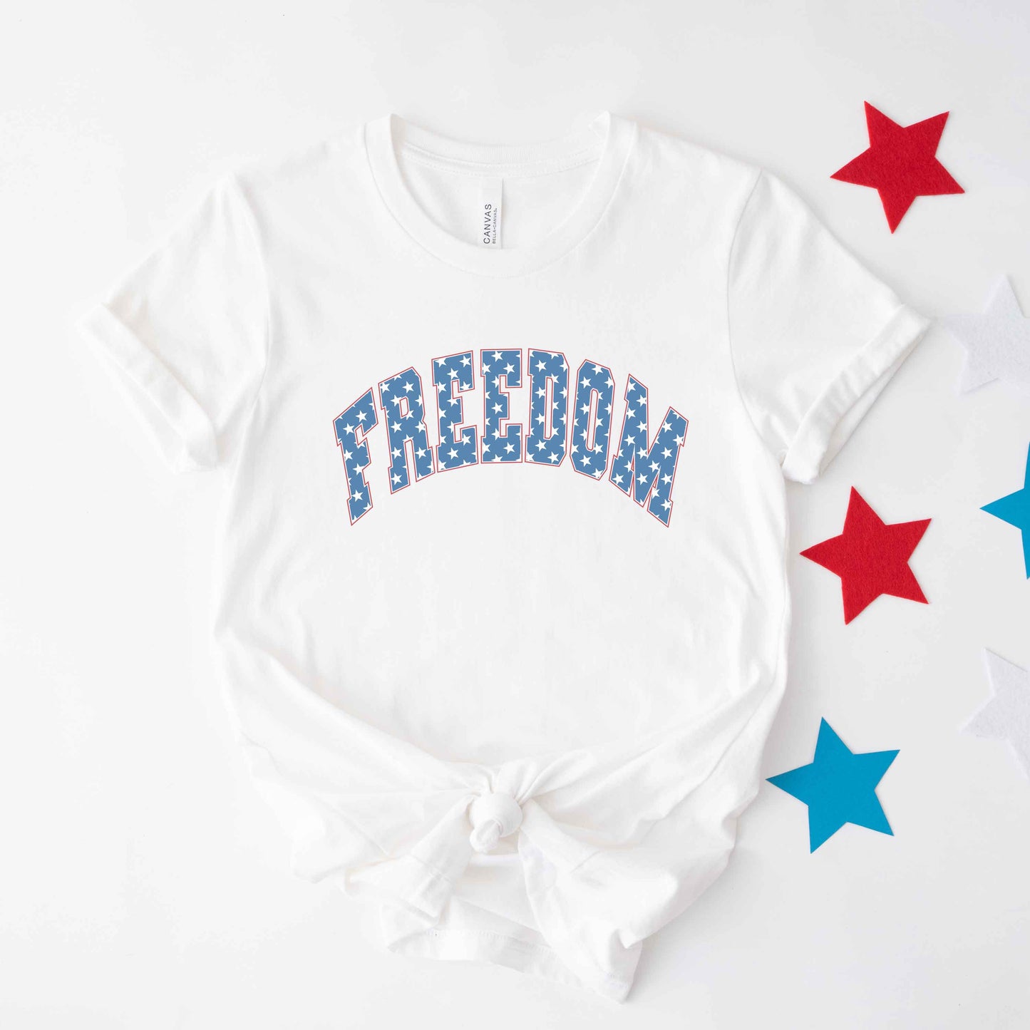 Retro Freedom Stars | Short Sleeve Crew Neck