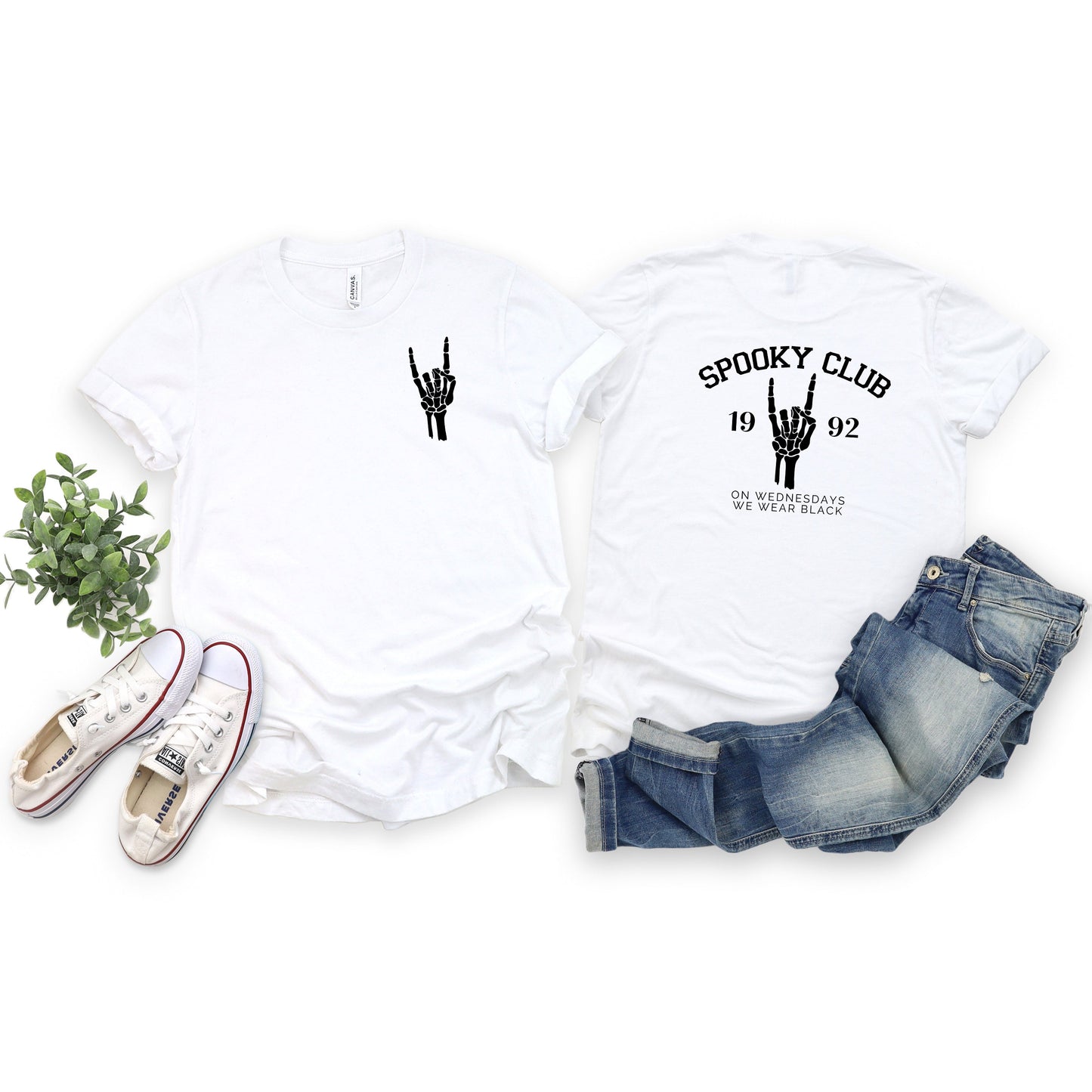 Spooky Club | Short Sleeve Crew Neck | Front And Back Ink