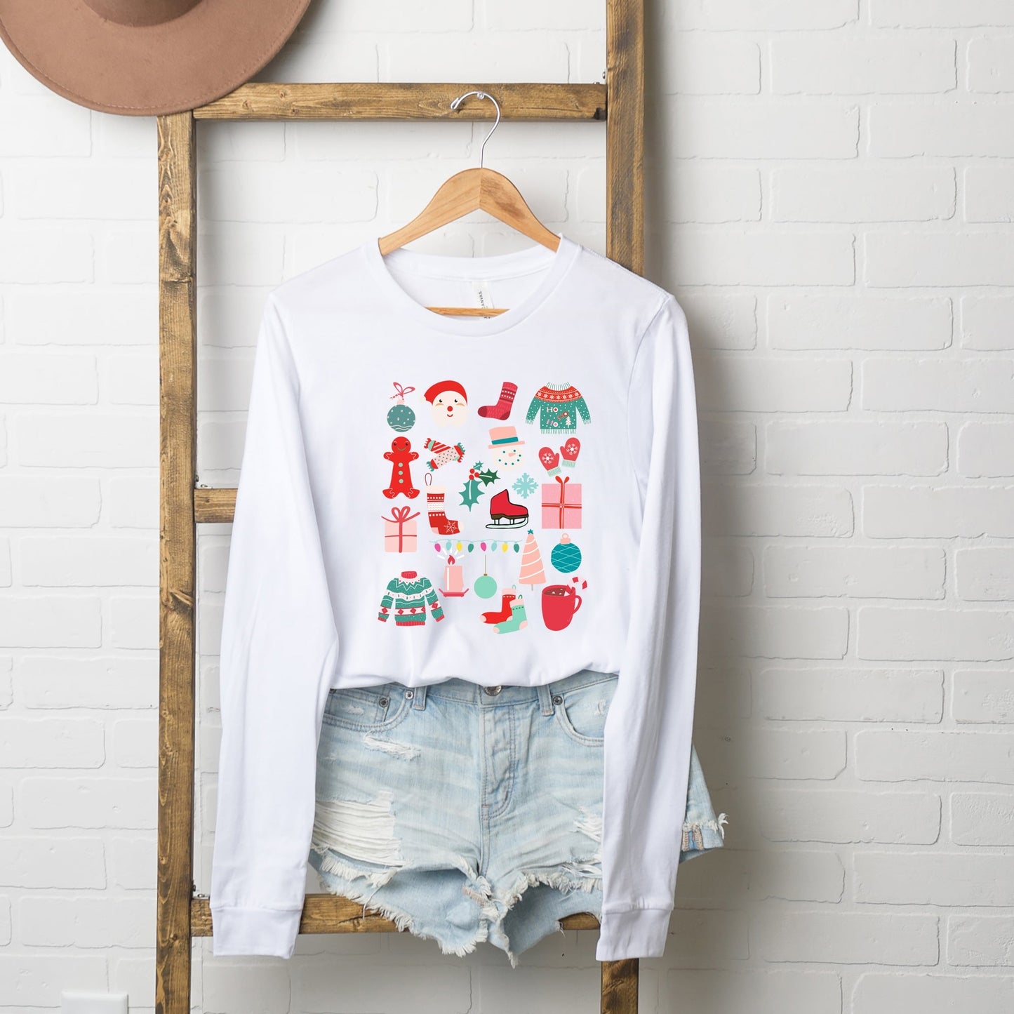 Boho Christmas Chart | Long Sleeve Crew Neck