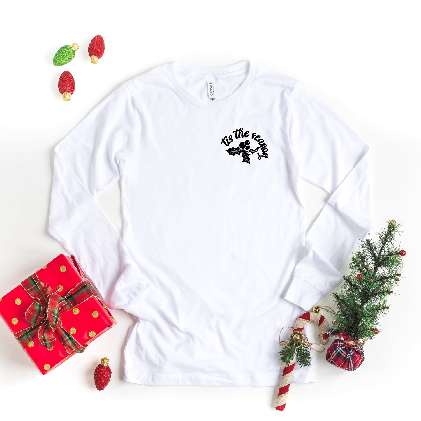 Tis The Season Holly Berries Mini | Long Sleeve Crew Neck