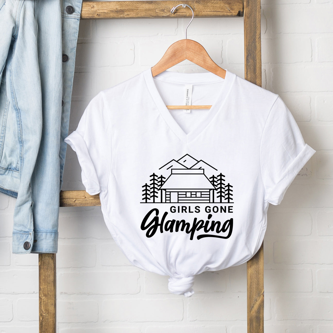 Girls Gone Glamping | Short Sleeve V-Neck