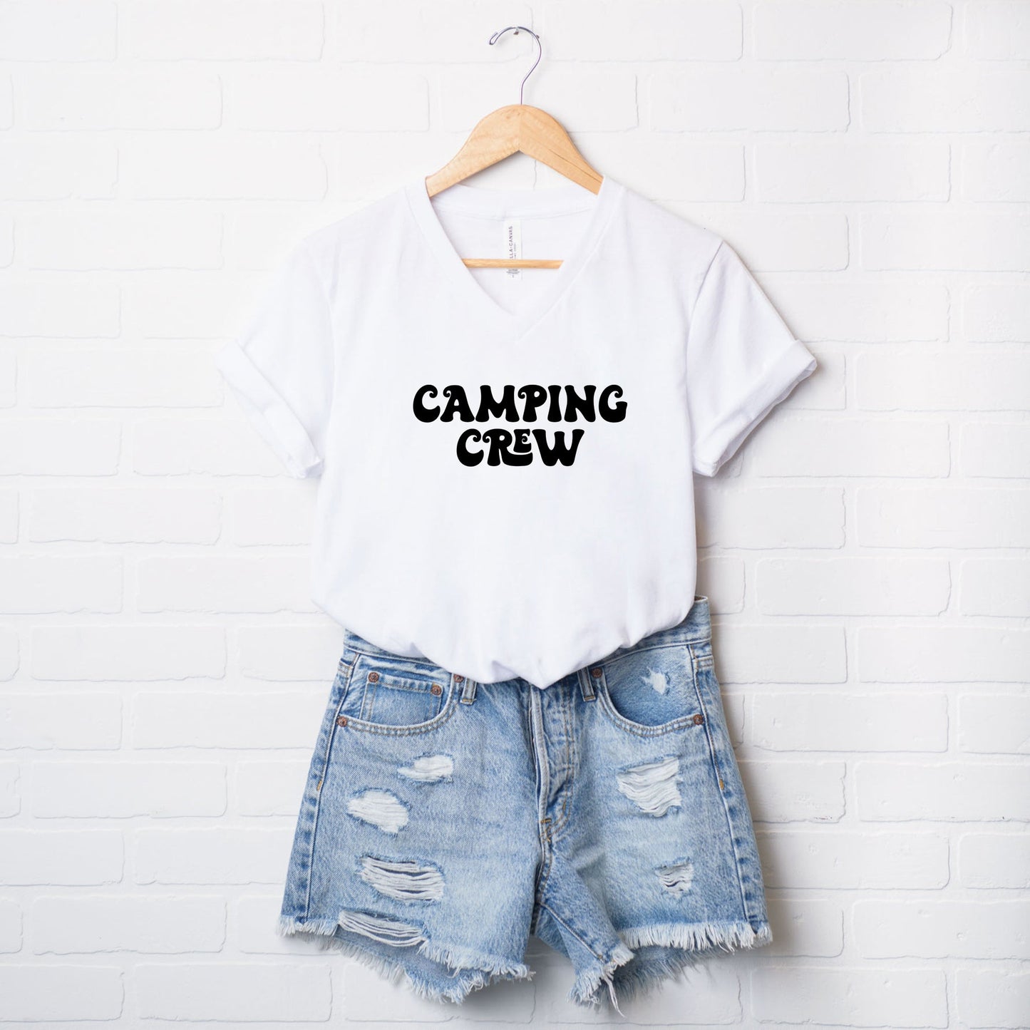 Camping Crew Retro | Short Sleeve V-Neck