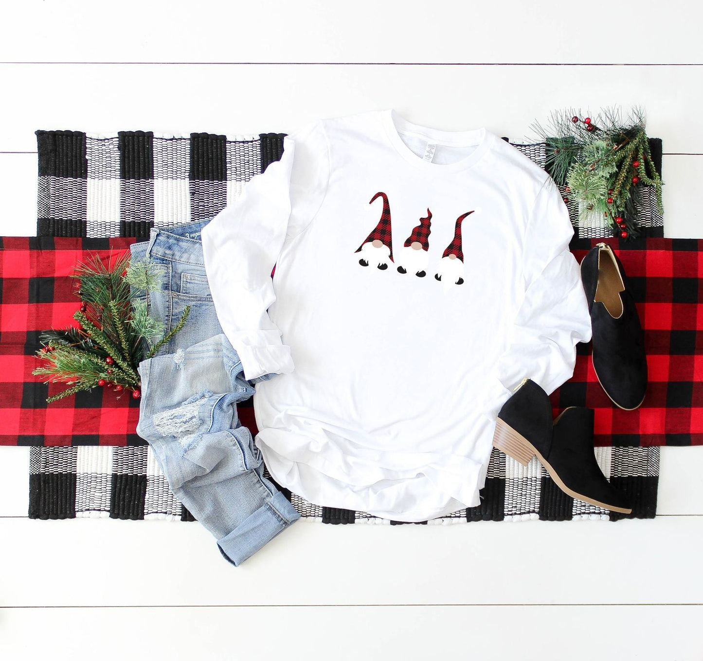 Buffalo Check Gnome | Long Sleeve