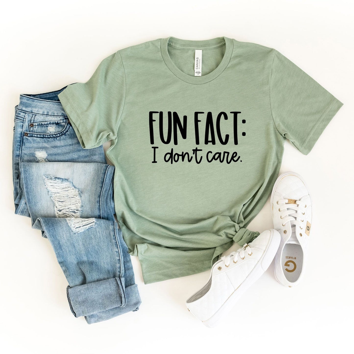 Fun Fact I Don't Care | Short Sleeve Crew Neck