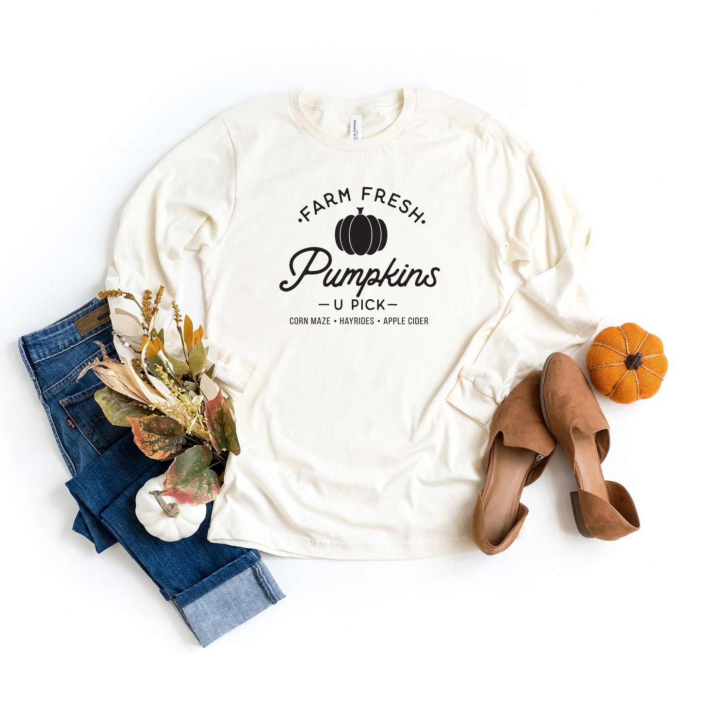 Farm Fresh Pumpkins | Long Sleeve Crew Neck