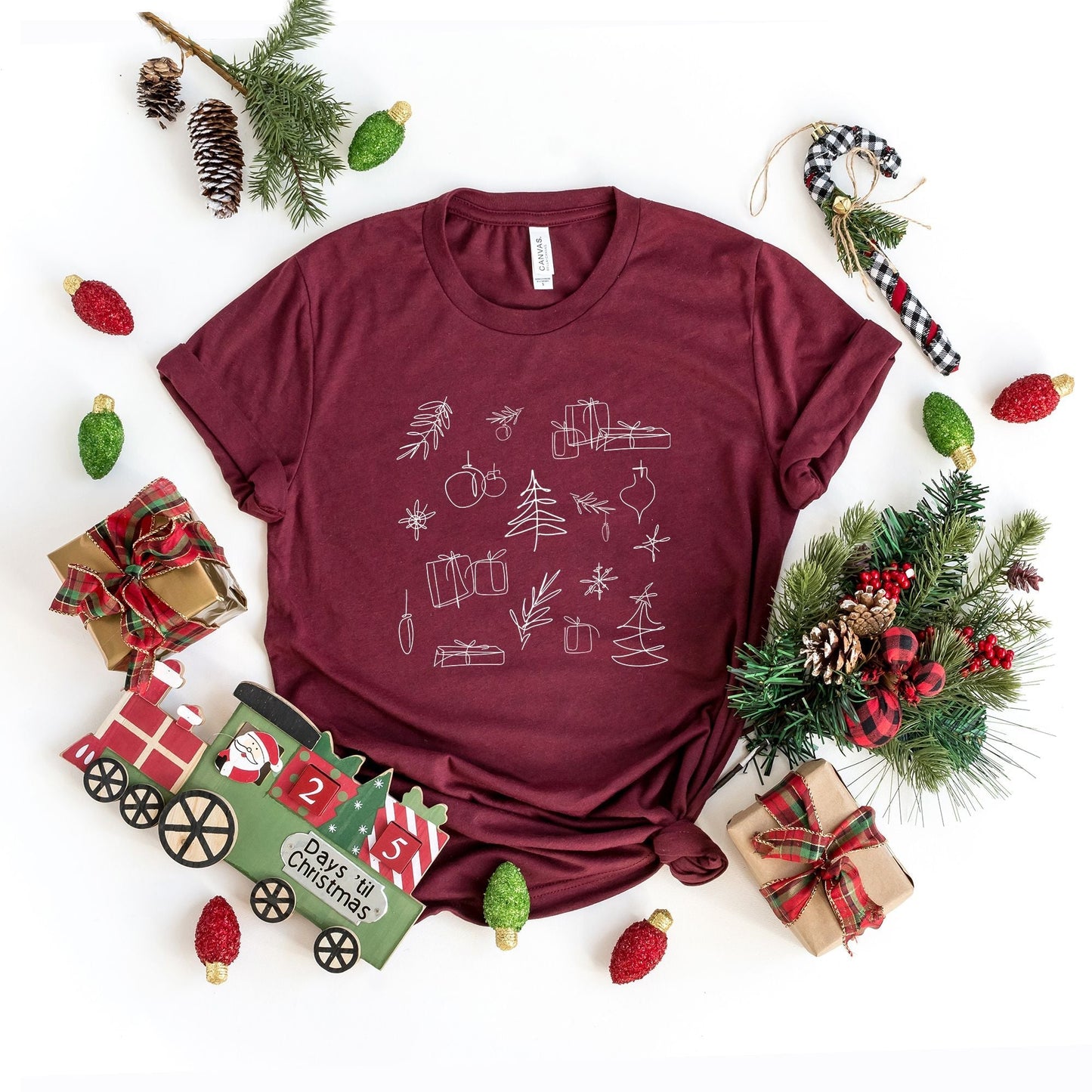 Christmas Clipart | Short Sleeve Crew Neck