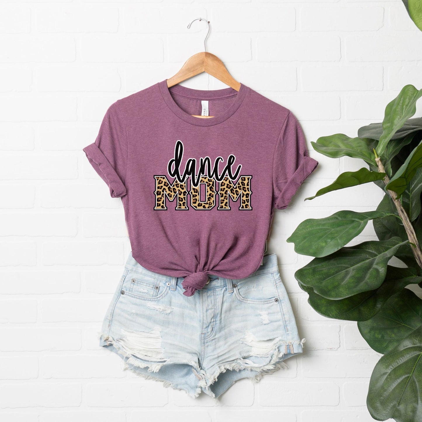Leopard Dance Mom | Short Sleeve Crew Neck