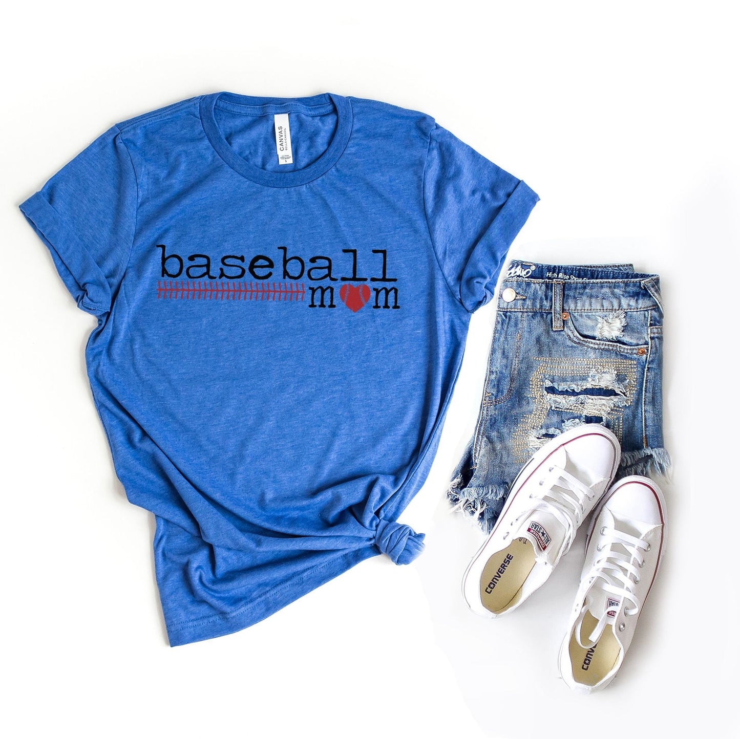 Baseball Mom Colorful | Short Sleeve Crew Neck