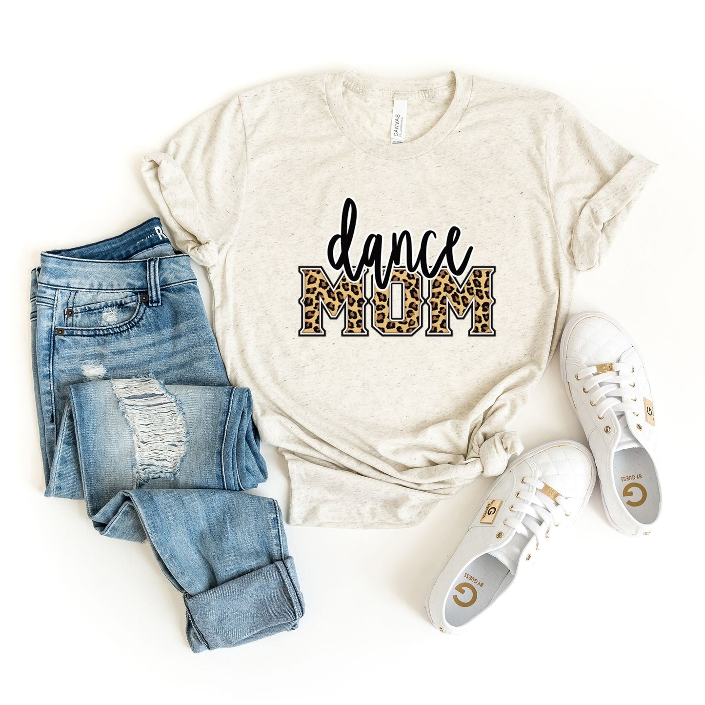 Leopard Dance Mom | Short Sleeve Crew Neck